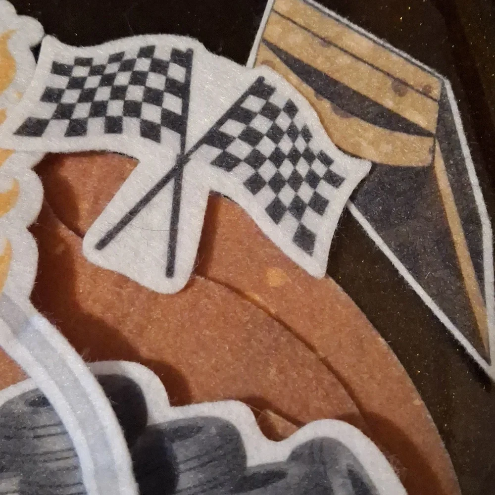 Monster Truck Feltboard Flannelboard Set Racetrack Flags - Picture 7 of 7